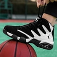 thumbnail image 5 of AOPLUS Men's High-Top Sneakers - Upper & Rubber Sole, Solid Color Casual Athletic Suitable for,, Gym - - Lace-Up Footwear (Year-Round Wear), 5 of 9