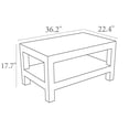 thumbnail image 4 of Luxury Commercial Living 36" White Outdoor Patio Wickerlook Rectangular Coffee Table with Magazine, 4 of 4