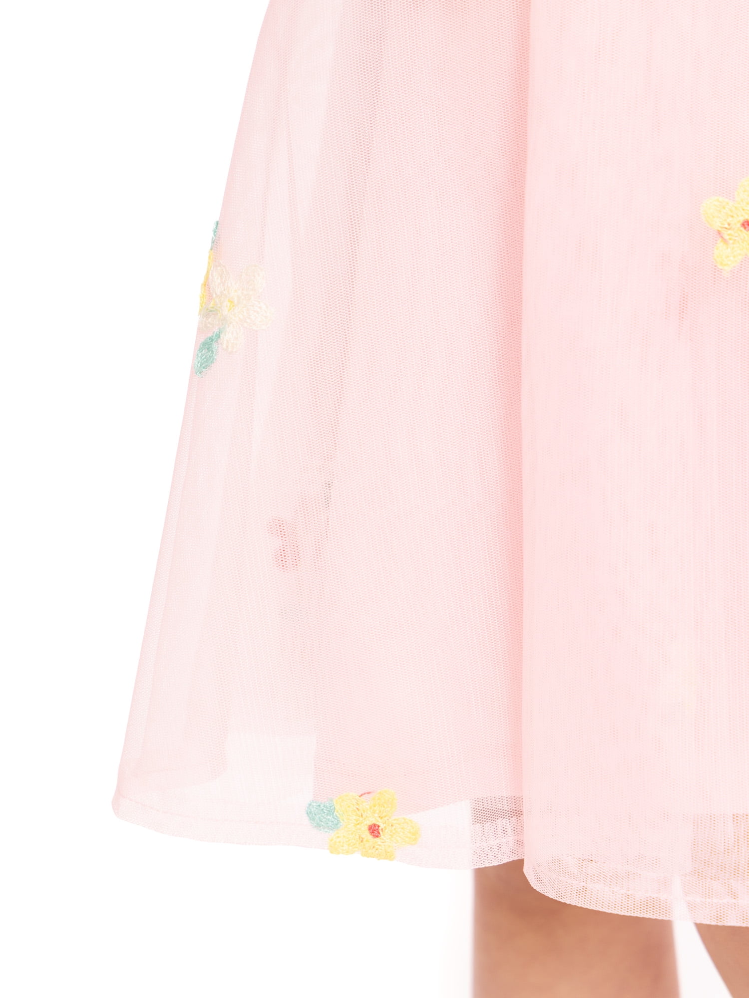 Wonder Nation Toddler Girls Floral Print Dress with Short Sleeves, Sizes 12M-5T