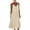 Beige(Womens Dress), variant on Women's Cotton Linen Midi Dress Summer V-Neck Cami Sundress Boho Flowy Loose Shift Dress Beach Cover Up