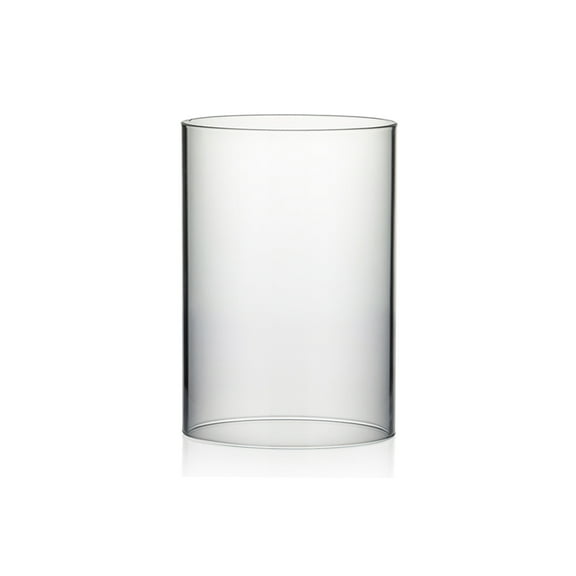 WGV Clear Hurricane Candle Shade Chimney Tube - 5.5" Wide x 8" Height, Good quality, Heavy Weighted Base - 1 Pc