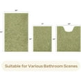 thumbnail image 3 of 3 Pieces Bathroom Rugs, Ultra Soft Non Slip Absorbent Chenille Toilet Bath Mat Set (Sage Green), 3 of 6