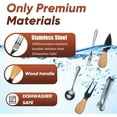 thumbnail image 4 of ‎TACYKIBD Charcuterie Board Accessories Spreader Knife Set Cheese Butter Spreader Knife Charcuterie Utensils with Wooden Handles Mini Serving Tongs Spoons Forks for party Wedding Christmas, 4 of 13