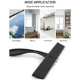 thumbnail image 7 of Shower Squeegee for Shower Glass Doors 11-Inch Bathroom Squeegee Shower Door Silicone Squeegees Wiper with Non-Slip Handle, Self-Adhesive Silicone Hook, for Mirror, Tiles, Counter (Black-2 Pack), 7 of 7