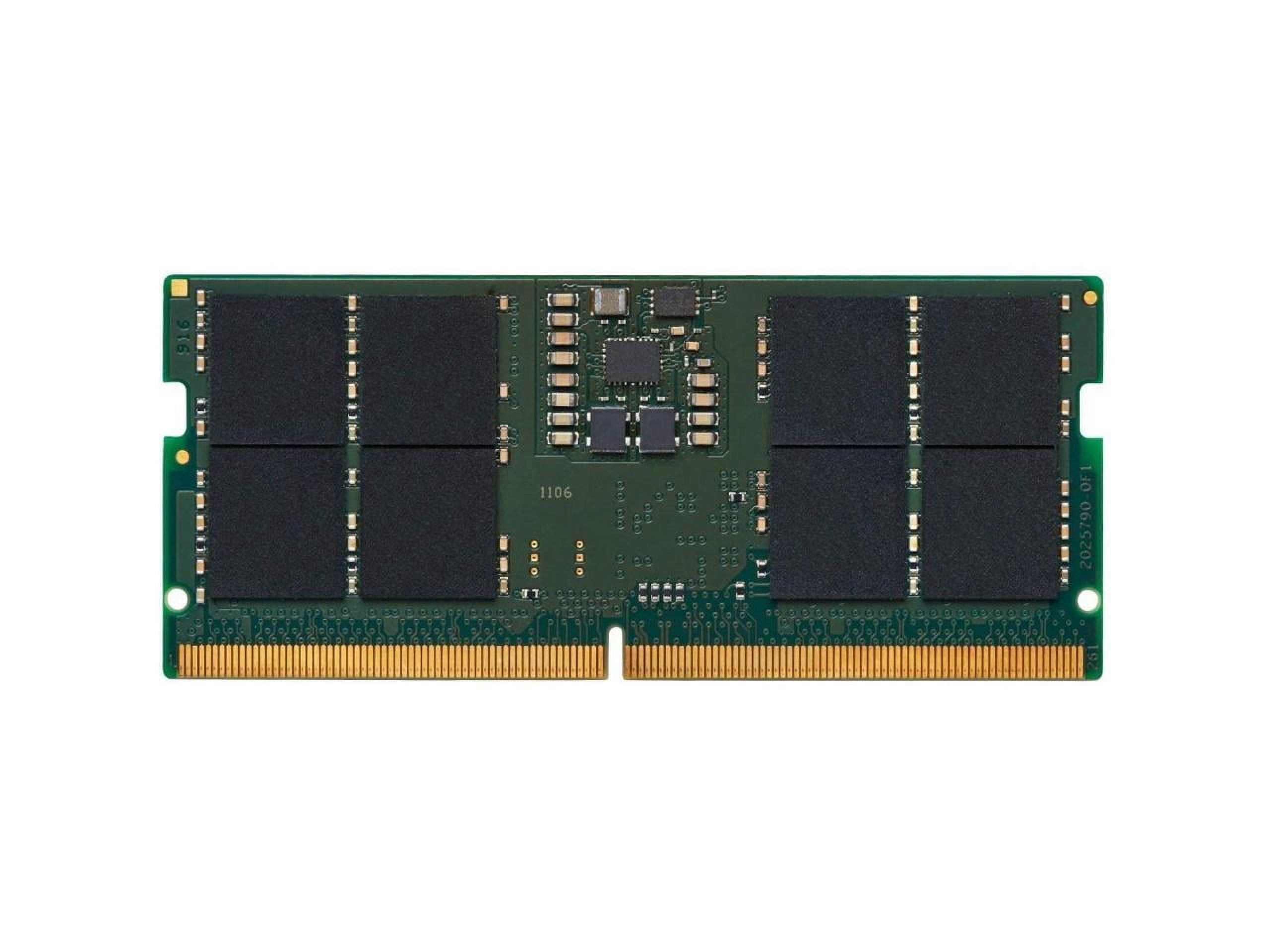 Kingston 16GB DDR5 SDRAM Memory Module - For Notebook - 16 GB - DDR5-5600/PC5-44800 DDR5 SDRAM - 5600 MHz Single-rank Memory - CL46 - 1.10 V - Non-ECC - Unbuffered - 262-pin - SoDIMM - KCP556SS8-16