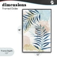 thumbnail image 4 of Stupell Industries Bohemian Blue Palm Fronds in Pastel Haze Black Framed Giclee Art, 12 x 18, by Nan, 4 of 8