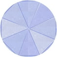 thumbnail image 1 of Ahgly Company Tapis Rond Lavable en Machine Intérieur Transitionnel Bleu Céleste, 4 Pieds Rond, 1 of 7