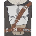 thumbnail image 3 of STAR WARS The Mandalorian Big Boys' Cosplay Hooded T-Shirt Grey, 3 of 3