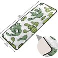 thumbnail image 3 of Coolnut Soft Non-Slip Washable Carpet 24 * 72In Runner Rug High-Density Space Elastic Kitchen Relieve Foot Pressure Bathroom Entrance (6 PCS of Non-Slip Stickers)-Green Cactus Home Decor Gifts, 3 of 7