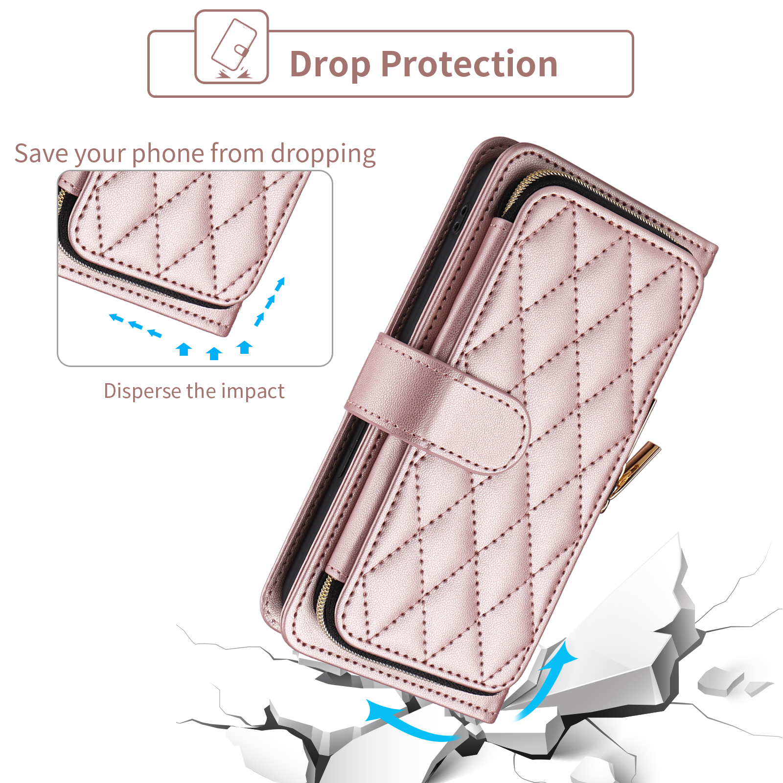 Furiet Samsung Galaxy A13 Wallet Case Rose Gold photo 4