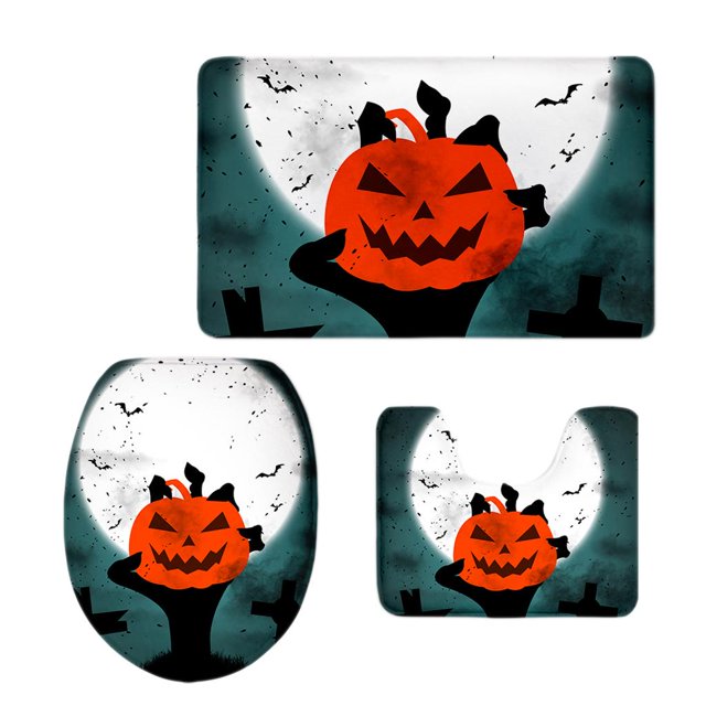 Alfombras de Halloween Perfecl Juego de alfombrillas de baño Antideslizante