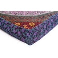 thumbnail image 3 of 35X5" Multi Floral Mandala Square Cotton Cushion Cover Indian Handmade Floor Pillow Home Decor Dog Bed Mandala Square Cushion Cover, 3 of 4