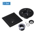 thumbnail image 3 of 6 Inch Square Shower Drain, 304 Stainless Steel Floor Drain with Flange for Bathrooms, Kitchens, Garages,, 3 of 6