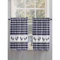 thumbnail image 5 of Farmhouse Purple Plaid Living Room Curtains 2 Panel, Vintage Country Cock Checkered Cafe Window Treatment, Farmhouse Bedroom Bathroom Kitchen Curtains Drapes 104"x54", 5 of 6