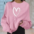 thumbnail image 2 of Durtebeua Casual Sweatshirts For Women Graphic Tees Valentine Long Sleeve Pullover Tops, 2 of 5