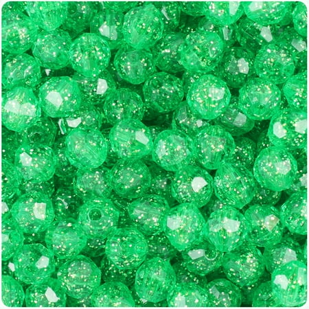 8mm Seed Beads - BeadTin Mint Sparkle 8mm Faceted Round Craft Beads (450pcs)