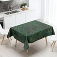 thumbnail image 6 of Green Leaves Rectangle Tablecloth, Tropical Palm Leaf Luxury Gold and Natural Waterproof Table Covers for Dining Room Kitchen Living Room, 60x102 Inches, 6 of 6