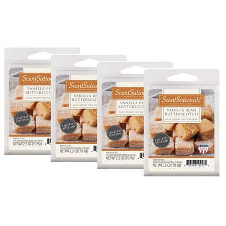 Home Butterscotch - ScentSationals 2.5 oz Vanilla Bean Butterscotch Scented Wax Melts, 4-Pack