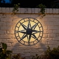 thumbnail image 5 of Solar Compass Wall Decor – LED Light Metal Art,Outdoor/Indoor Wall Hanging,Decorative Ambient Light for Patio, Garden & Living Room, 5 of 11