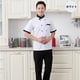thumbnail image 3 of chaqueta de chef uniforme de manga corta hotel ropa de cocina capa de Blanco Zulema Chaqueta de cocinero de hombres, 3 of 8