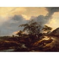 thumbnail image 2 of Jacob van Ruisdael 14x12 Gold Ornate Wood Frame and Double Matted Museum Art Print Titled - Landscape with Dunes (1649), 2 of 4