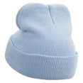thumbnail image 2 of Spring Logo Embroidered Super Stretch Knit Watch Cap Beanie - Columbia Blue OSFM, 2 of 5
