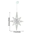 thumbnail image 3 of Seyotauo 10.6 Inch Christmas Window Star Lights Plastic Lighted Star Tree Topper Decoration Large Hanging Stars Christmas Window Lights LED Star Window Silhouette Decoration(Multicolor), 3 of 8