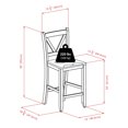 thumbnail image 3 of Winsome Orlando 5-Piece Set High Table, 2 Shelves with 4 V-Back Counter Stools - 94554, 3 of 9