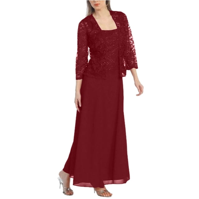 LOVZFMLL Cardigan pour Femmes Ensemble Deux Pièces Décontracté Sans Manches Robe en Chiffon Manches Mi-Longues Ensemble Cardigan en Dentelle
