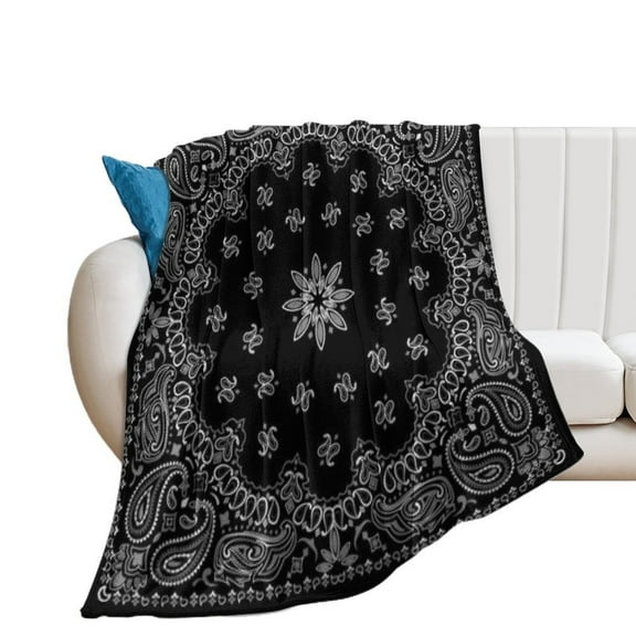 Bandana Pattern Blankets Bedroom Living Room Sofa Throw Blankets for Beds