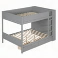 thumbnail image 5 of Space-Saving Full Bunk Bed with Drawers & Cabinet, Gray, 5 of 11