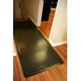 48" Wide, Rhino Mats, Diamond Plate Antifatigue Mat, Black, 9/16