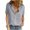 Gray womens tops summer, variant on USSUMA Summer Tops for Women Trendy Plus Size Button Down Lapel Blouse Tunic Loose Fit Solid Color Womens Tops Casual V Neck Short Sleeve Shirts for Women Dressy Casual
