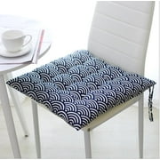 Lieserram Durable Round/Square Seat Cushion, Fashion Printed Soft Elastic Chair Pads with Ties