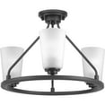 thumbnail image 5 of Progress Lighting, Debut Collection, 3-Light Semi-Flush Mount, Brushed Nickel, Clear or Frosted Seeded Shades, 5 of 7