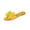 Yellow, variant on Alkepwun House Slippers Women's Summer Solid Color Bow Flat Casual Non-Slip Sandals Lightweight Comfort Versatile Slip On Open Toe Outdoor Shoes