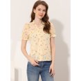 thumbnail image 3 of INSPIRE CHIC Chemise Décontractée Élégante à Col en V avec Boutons devant et Motif Floral pour Femme 2 m, 3 of 5