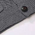thumbnail image 2 of Lopecy-Sta Fall Sweaters for Men Casual Wool Blend Long Sleeve Shawl Collar Buttons Down Cable Knit Cardigan Sweater, 2 of 9