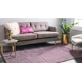 thumbnail image 4 of Unique Loom Studio Solid Shag Urban Modern Rug 9' x 12' Rectangle Mauve, 4 of 10