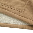 thumbnail image 3 of Beautiful Giant Men's Corduroy Jacket with Sherpa Lining Winter Warm Zip-Up Hooded Coat Thick Thermal Outerwear, 3 of 8