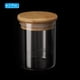 thumbnail image 3 of Frasco de vidrio Uxcell de 6.8 oz con tapa de bambú hermética, contenedor de cocina de vidrio, frasco de almacenamiento de alimentos claro, 2 paquetes (8x6.5cm), 3 of 6
