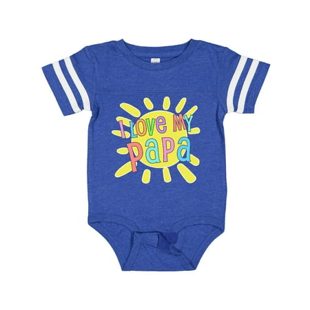 

Inktastic I Love My Papa- Sun and Rainbow Letters Gift Baby Boy or Baby Girl Bodysuit