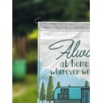 thumbnail image 2 of Printtoo White Always At Home Wherever We Roam Retro Camp Trailer 12.5x18 Inches Double SidedFlagsDouble Sided CampFlagCampsiteFlagPersonalized Camping Flags, 2 of 4