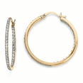 thumbnail image 1 of Sterling Silver & Gold-plated Diamond Mystique Round Hoop Earrings QDF120, 1 of 4