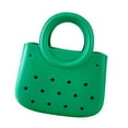 thumbnail image 3 of Bolsa de playa para mujeres Impermeable para el agua Pequeña bolsa Multipropósito de almacenamiento de verano con agujero Verde, 3 of 8