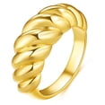 thumbnail image 4 of Anillo de oro trenzado grueso Sonducket estilo tejido Croissant 7mm, 4 of 6