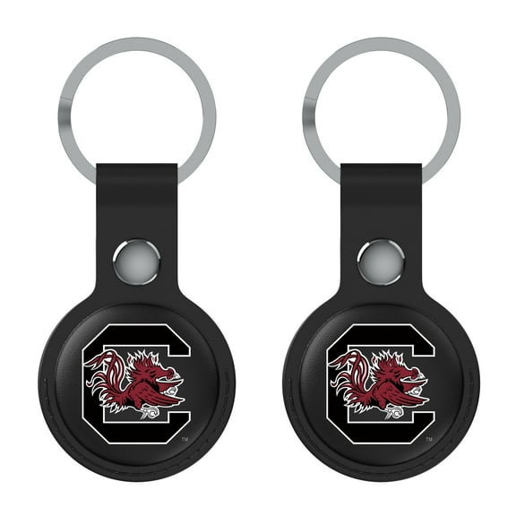 Keyscaper Black South Carolina Gamecocks  Two-Pack AirTag Holders