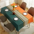 thumbnail image 1 of Nappe de Table à Manger Nappe Sans Rinçage Anti-Huile Imperméable Anti-Brûlure Luxe Léger Style PC Nappe en Tissu, 1 of 7