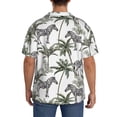 thumbnail image 3 of Yiaed Palm Trees Zebra Print Mens Casual Wrinkle Free Shirts Short Sleeve Button Down Summer Stretch Dress Shirt-3X-Large, 3 of 5