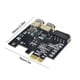 thumbnail image 4 of Seitruly Adaptador PCI-E 1X 1 a 4 Extender PCI-express Splitter Converter Board Tarjeta de expansión Placa base PCB Placa de circuito Juegos de teclado y mouse para computadora, 4 of 6